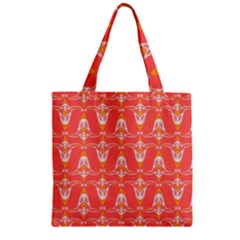 Seamless Pattern Background Zipper Grocery Tote Bag