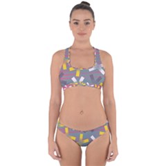 Background Abstract Non Seamless Cross Back Hipster Bikini Set by Pakrebo