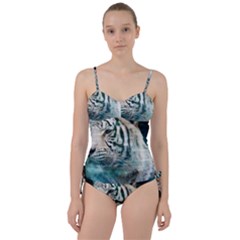 White Tiger Sweetheart Tankini Set by snowwhitegirl