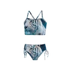 White Tiger Girls  Tankini Swimsuit by snowwhitegirl