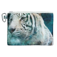 White Tiger Canvas Cosmetic Bag (xl) by snowwhitegirl