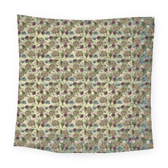 Distressed Cracked Doll Head Pattern Square Tapestry (large)