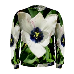 Blue Centered Tulip Men s Sweatshirt