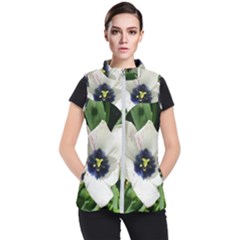 Blue Centered Tulip Women s Puffer Vest