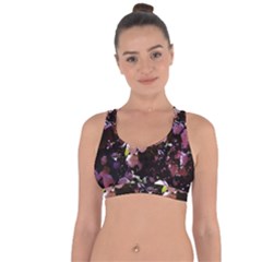 Purple Snowballs Cross String Back Sports Bra by okhismakingart