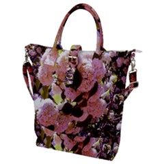 Pink Snowballs Buckle Top Tote Bag by okhismakingart