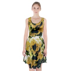 Yellow Snowballs Racerback Midi Dress by okhismakingart