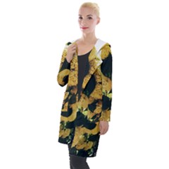 Yellow Snowballs Hooded Pocket Cardigan by okhismakingart