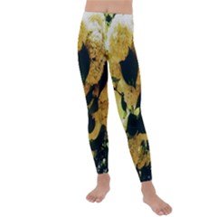 Yellow Snowballs Kids  Lightweight Velour Leggings