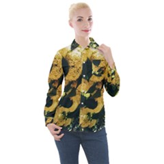 Yellow Snowballs Women s Long Sleeve Pocket Shirt