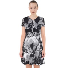 Black And White Snowballs Adorable In Chiffon Dress by okhismakingart