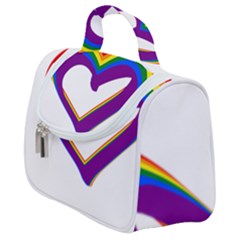 Rainbow Heart Colorful Lgbt Rainbow Flag Colors Gay Pride Support Satchel Handbag by yoursparklingshop