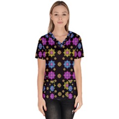 Wishing Up On The Most Beautiful Star Women s V-neck Scrub Top by pepitasart