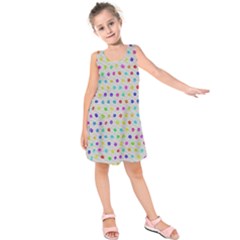 Social Disease - Polka Dot Design Kids  Sleeveless Dress by WensdaiAmbrose