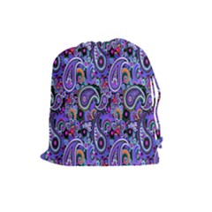 Paisley 2 Drawstring Pouch (large)