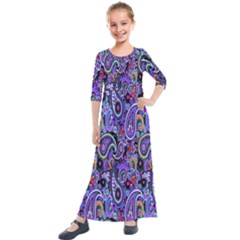 Paisley 2 Kids  Quarter Sleeve Maxi Dress by impacteesstreetwearfive