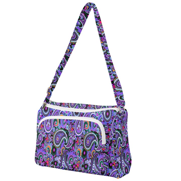 Paisley 2 Front Pocket Crossbody Bag