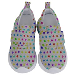 Social Disease - Polka Dot Design Kids  Velcro No Lace Shoes by WensdaiAmbrose