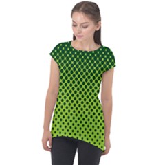 Nothing But Bogus - Lime Green Cap Sleeve High Low Top