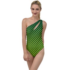Nothing But Bogus - Lime Green To One Side Swimsuit by WensdaiAmbrose