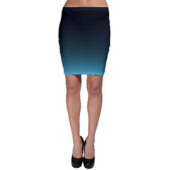 Sharp - Turquoise Halftone Bodycon Skirt by WensdaiAmbrose