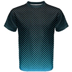 Sharp - Turquoise Halftone Men s Cotton Tee by WensdaiAmbrose