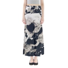 High Contrast Black And White Snowballs Full Length Maxi Skirt