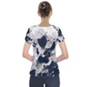 High Contrast Black and White Snowballs Short Sleeve Front Detail Top View2