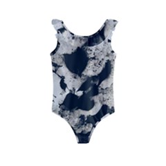 High Contrast Black And White Snowballs Kids  Frill Swimsuit by okhismakingart