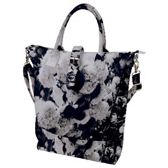High Contrast Black And White Snowballs Buckle Top Tote Bag by okhismakingart