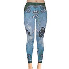 Surfboard With Dolphin Leggings  by FantasyWorld7