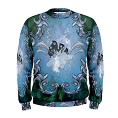 Surfboard With Dolphin Men s Sweatshirt by FantasyWorld7