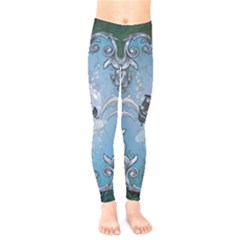 Surfboard With Dolphin Kids  Legging by FantasyWorld7