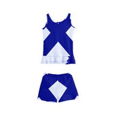 Saint Andrew s Cross Kids  Boyleg Swimsuit