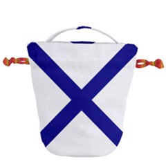 Saint Andrew s Cross Drawstring Bucket Bag