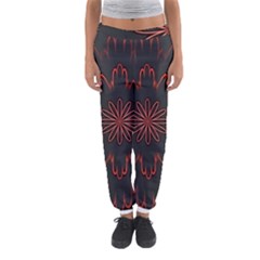 Fractal Glowing Abstract Digital Women s Jogger Sweatpants by Pakrebo