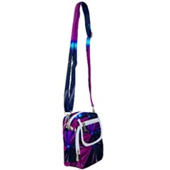 Abstract Background Lightning Shoulder Strap Belt Bag by Pakrebo