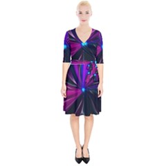 Abstract Background Lightning Wrap Up Cocktail Dress by Pakrebo