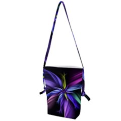 Fractal Floral Pattern Petals Folding Shoulder Bag