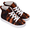 Smoke Flame Abstract Orange Red Kids  Hi-Top Skate Sneakers View3