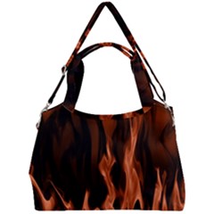Smoke Flame Abstract Orange Red Double Compartment Shoulder Bag by Pakrebo