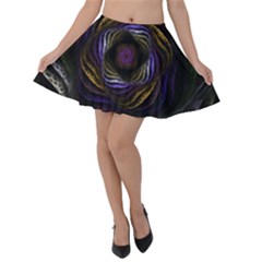 Fractal Abstract Fractal Art Velvet Skater Skirt by Pakrebo