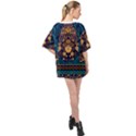 African Pattern Oversized Chiffon Top View2