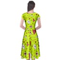 Valentin s Day Love Hearts Pattern Red Pink Green Cap Sleeve Wrap Front Dress View2