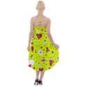Valentin s Day Love Hearts Pattern Red Pink Green High-Low Halter Chiffon Dress  View2