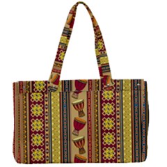 Traditional Africa Border Wallpaper Pattern Colored 4 Canvas Work Bag by EDDArt