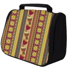 Traditional Africa Border Wallpaper Pattern Colored 4 Full Print Travel Pouch (big) by EDDArt