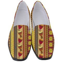 Traditional Africa Border Wallpaper Pattern Colored 4 Women s Classic Loafer Heels by EDDArt