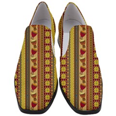 Traditional Africa Border Wallpaper Pattern Colored 4 Women Slip On Heel Loafers by EDDArt