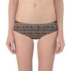 Traditional Africa Border Wallpaper Pattern Colored Classic Bikini Bottoms by EDDArt